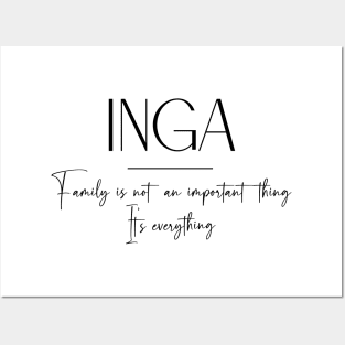 Inga Family, Inga Name, Inga Middle Name Posters and Art